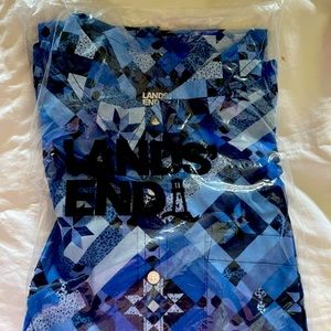 Lands End 100% Supima Cotton Button down dress shirt. No iron. Brand new